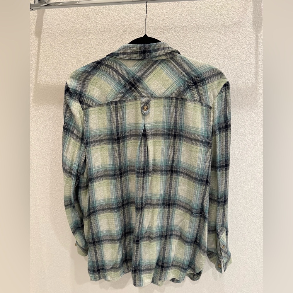 J. Jill Green and Blue Plaid Shirt - Picture 2 of 5